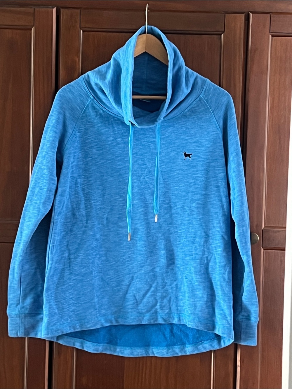 Black Dog "Life Off the Leash" Women's Cowl Neck Pullover Sweatshirt Cobalt S